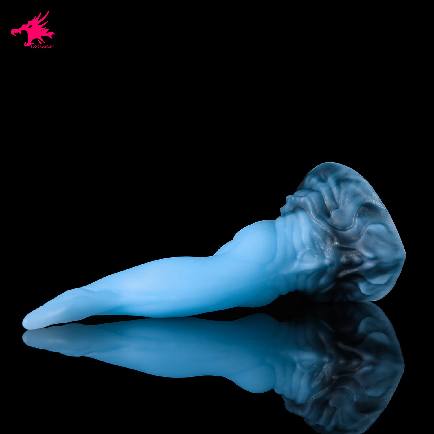 Nothosaur QALU 35CM Blue/Black Silicone Animal Dildo Anal Sex Toy for Women Men Customizable Plushie Design 4