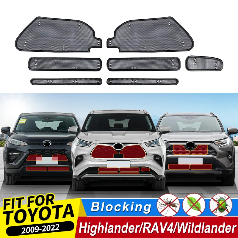 For 2009-2022 Toyota Highlander Xu40 Xu50 Xu70 Wildlander RAV4 Grille Prevent Bugs Mosquitoes and Sand，Modification Accessories