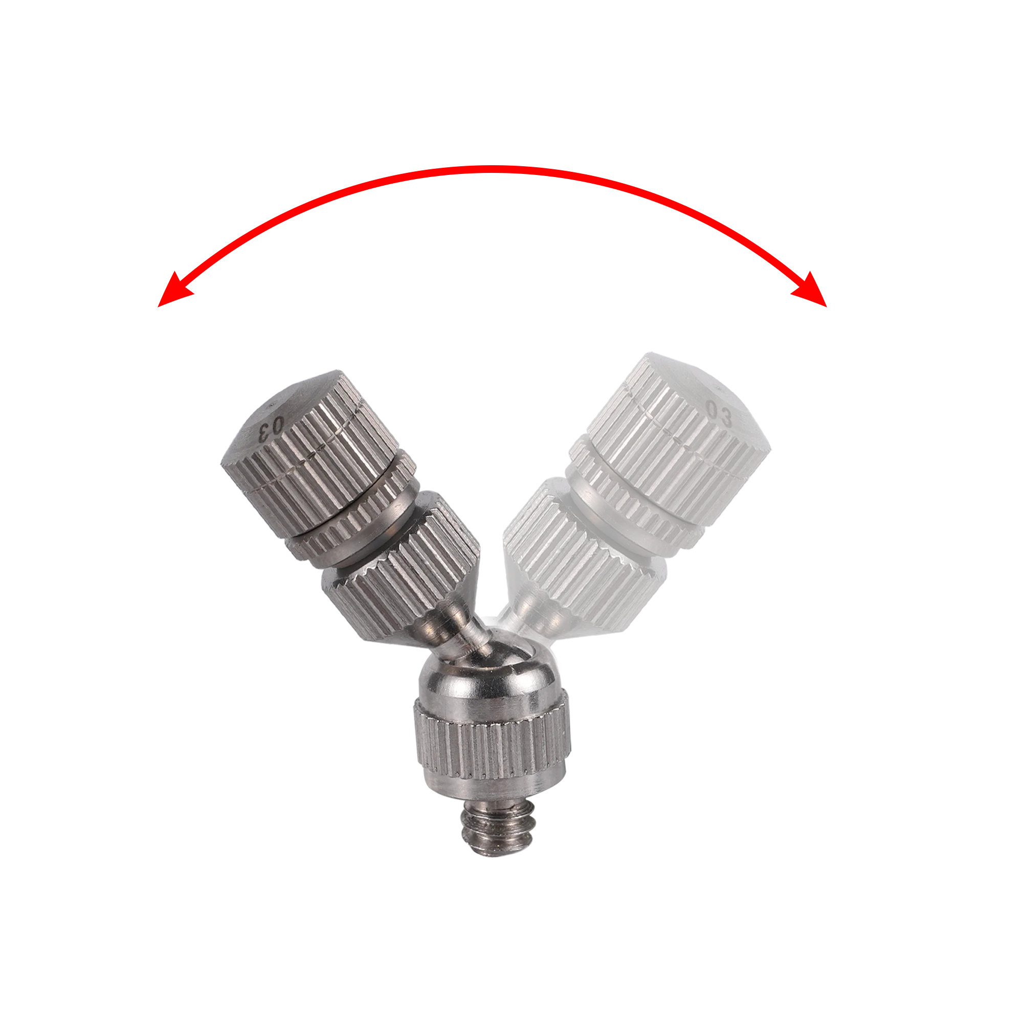 Multi-directional Fog Nozzle Swivel Nozzle Orifice 0.3/0.4/0.5/0.6mm Garden Irrigation Cooling Landscaping Humidify Sprayer 1set