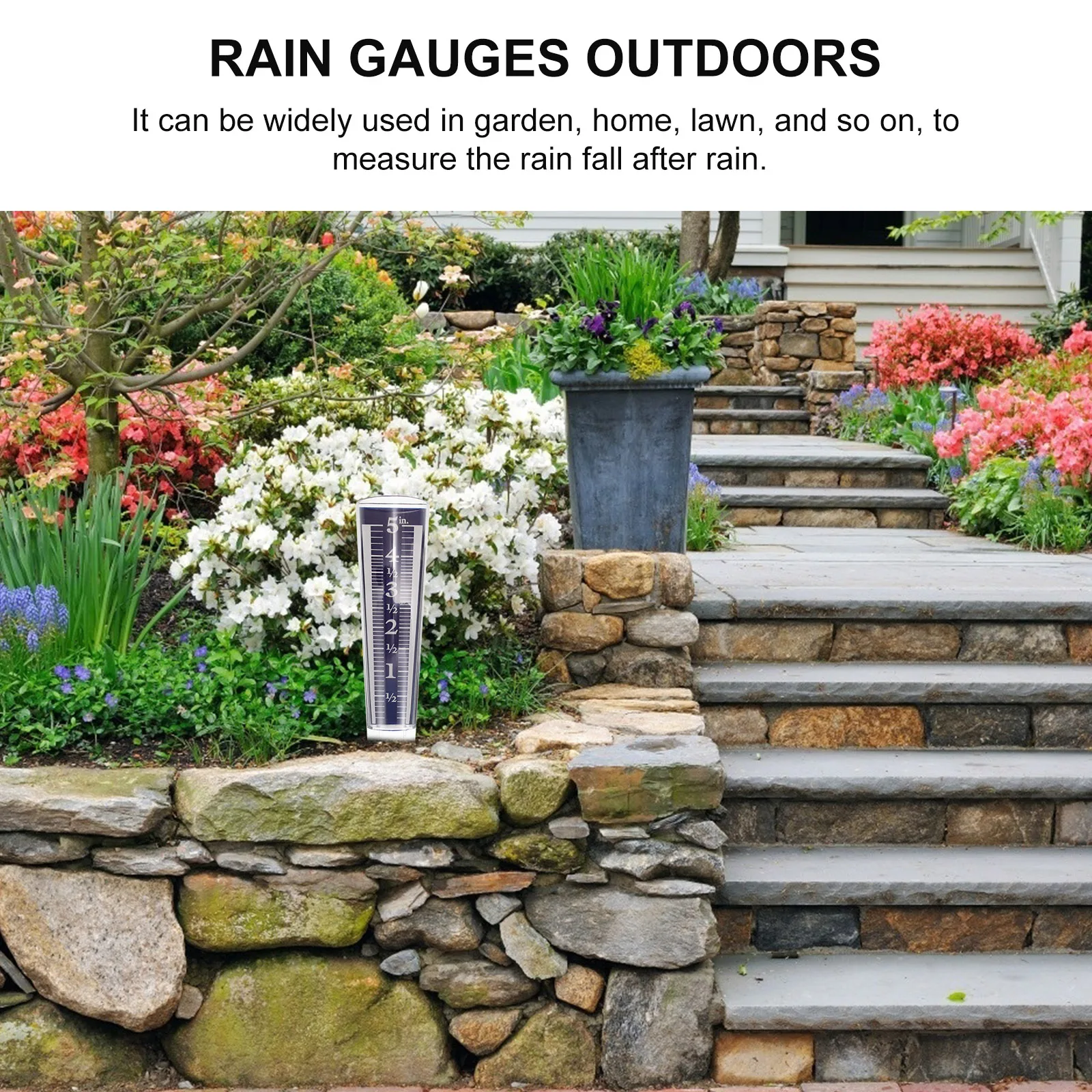 

Outdoor Transparent Rain Gauge Tube for Garden Lawn Rainfall Measurement Tool Rain Gauges Outdoors for Home