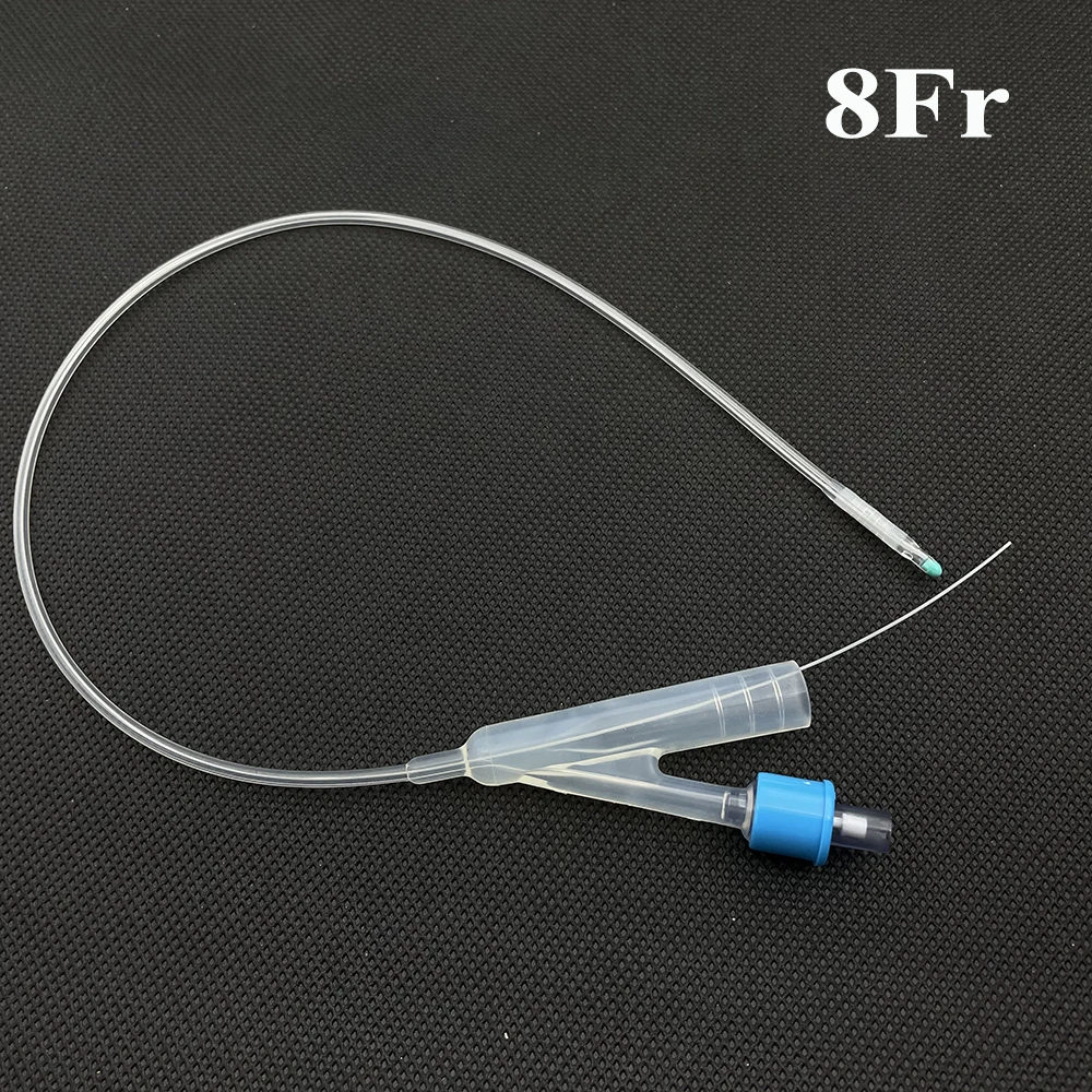 1PCS New Pet Dog Double Lumen Urinary Catheter Silicone With Guide Wire Stylet Urolithiasis Retention Clinic 5FR 6FR 8FR 10FR