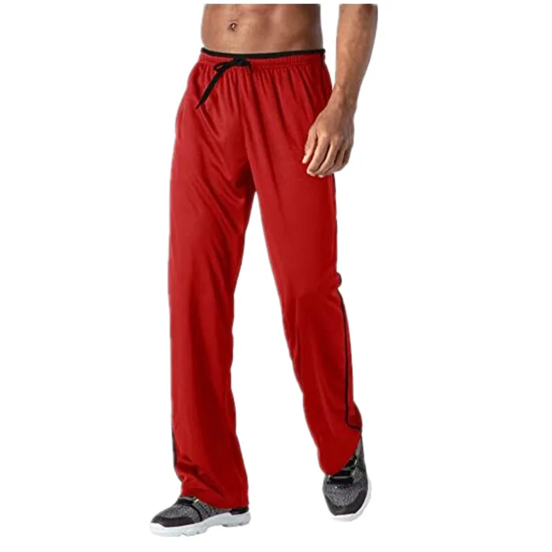 

New Men's Casual Jogging Sports Pants Zipper Pockets Breathable Running Fitness Exercise Mesh Straight Trousers