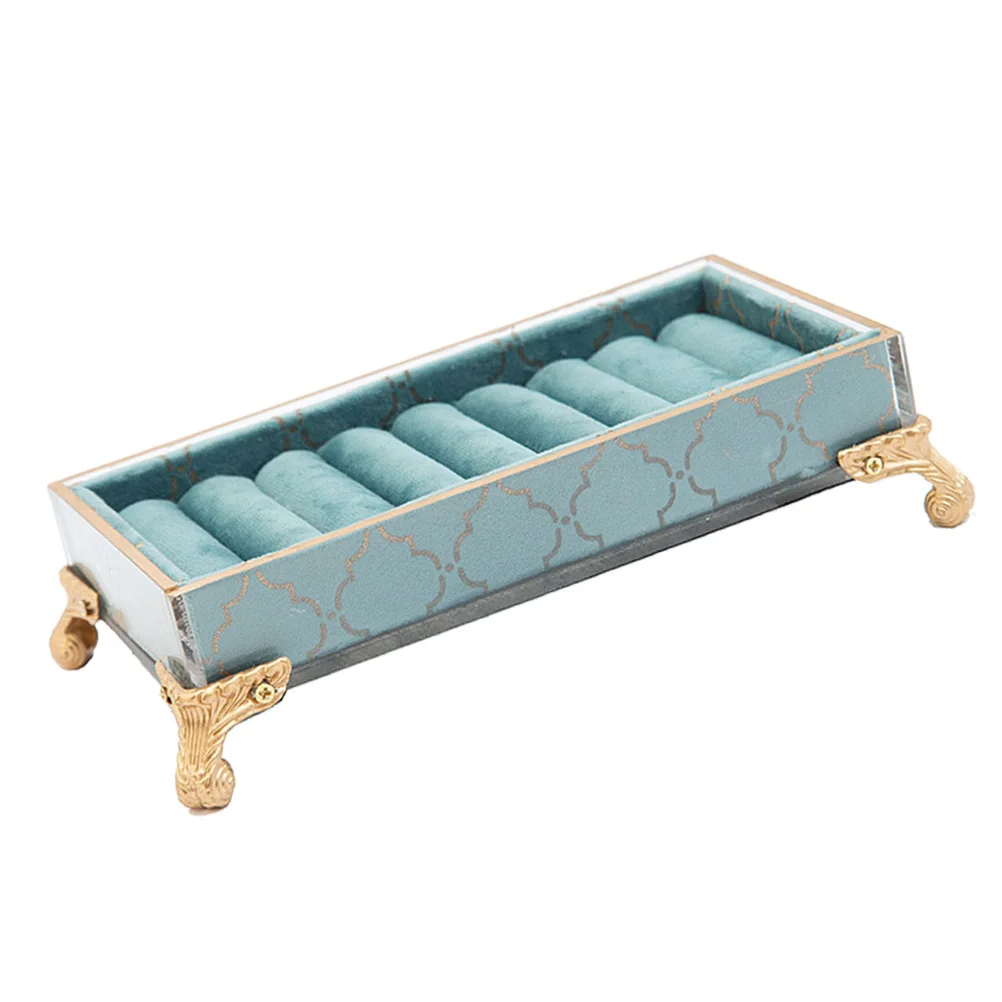 Blue Series Rings Tray Gilding Jewelry Holder Exquisite Display Rack Creative Jewelry Storage Organizer Display Rack