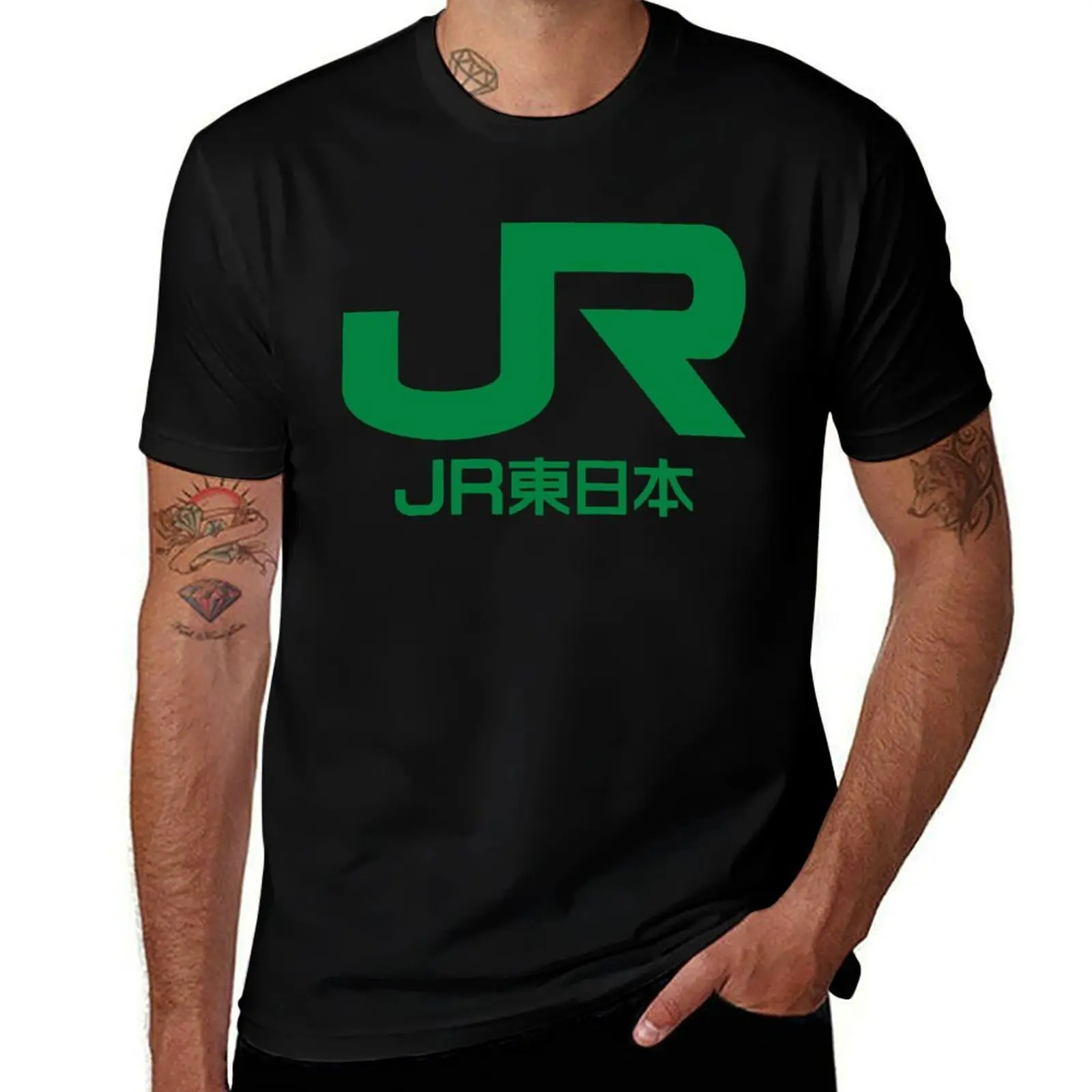 

Jr east logo east japan railway company T-Shirt man t shirts for men man t shirt cotton T-Shirt