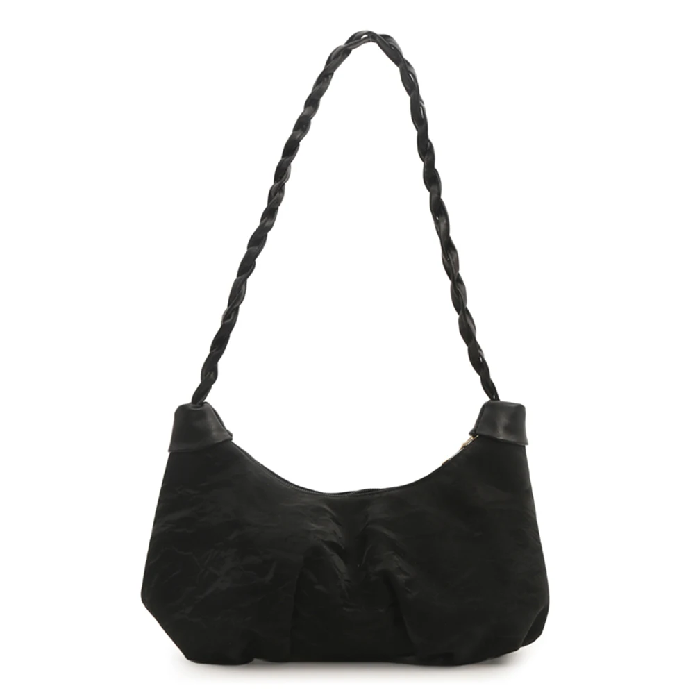 

Women Fashion Shoulder Bag Solid Color Minimalist Underarm Bag Zipper Closure Casual Shoulder Purse Ladies Commute Bag