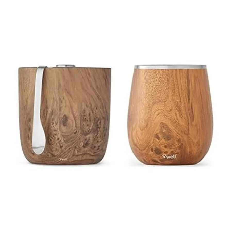 

Stainless Steel Ice Bucket with Tongs Stainless Steel Wine Tumbler