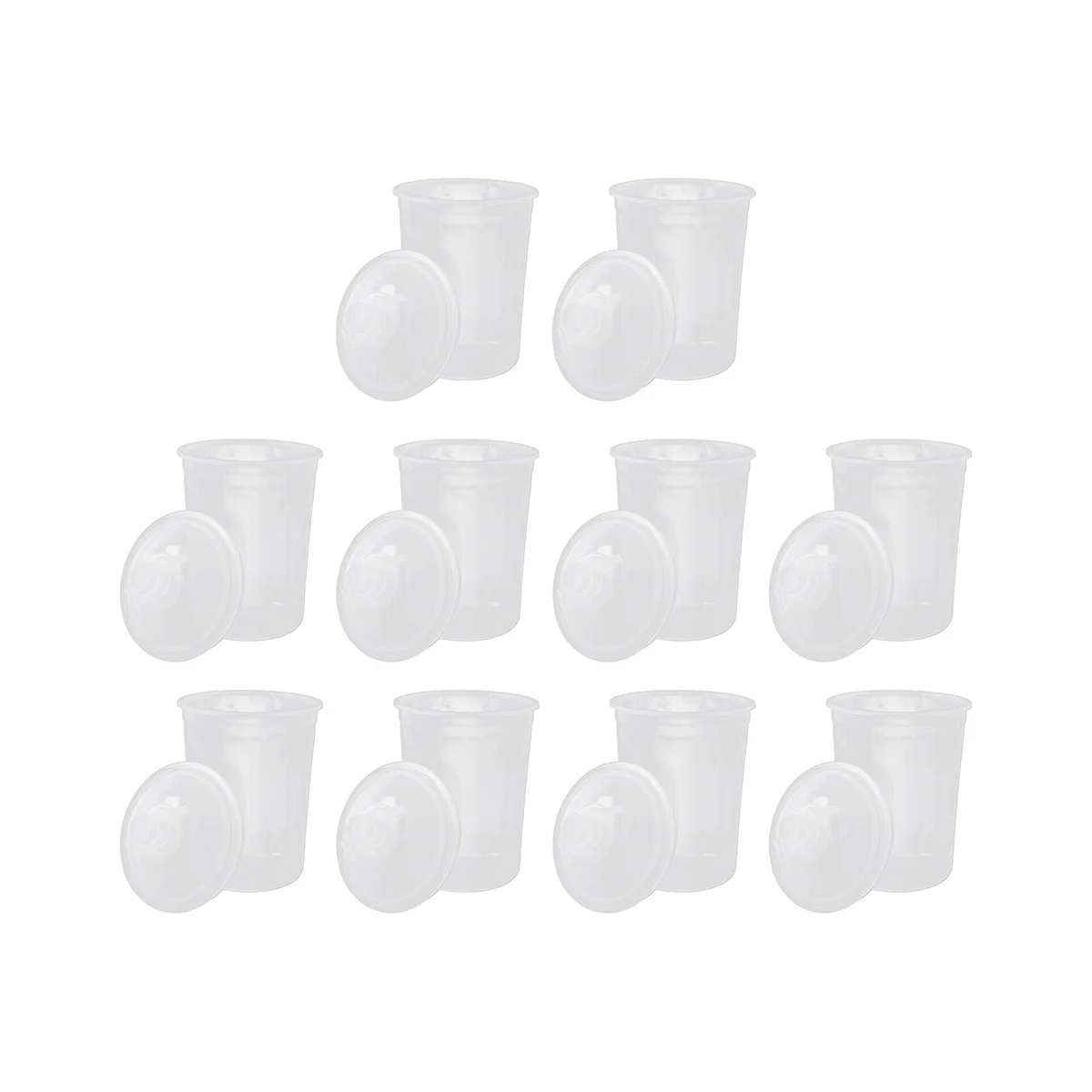 Taza de pintura desechable 600CC, tanque de mezcla de pintura en aerosol, tipo H/O, taza desechable rápida