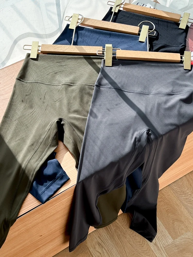 Pantaloni da yoga a vita alta Fitn Sport da donna Orbs Pilates Ciclismo Pantaloni a nove pezzi Sensazione nuda Nylon ad alta elasticità Spa...