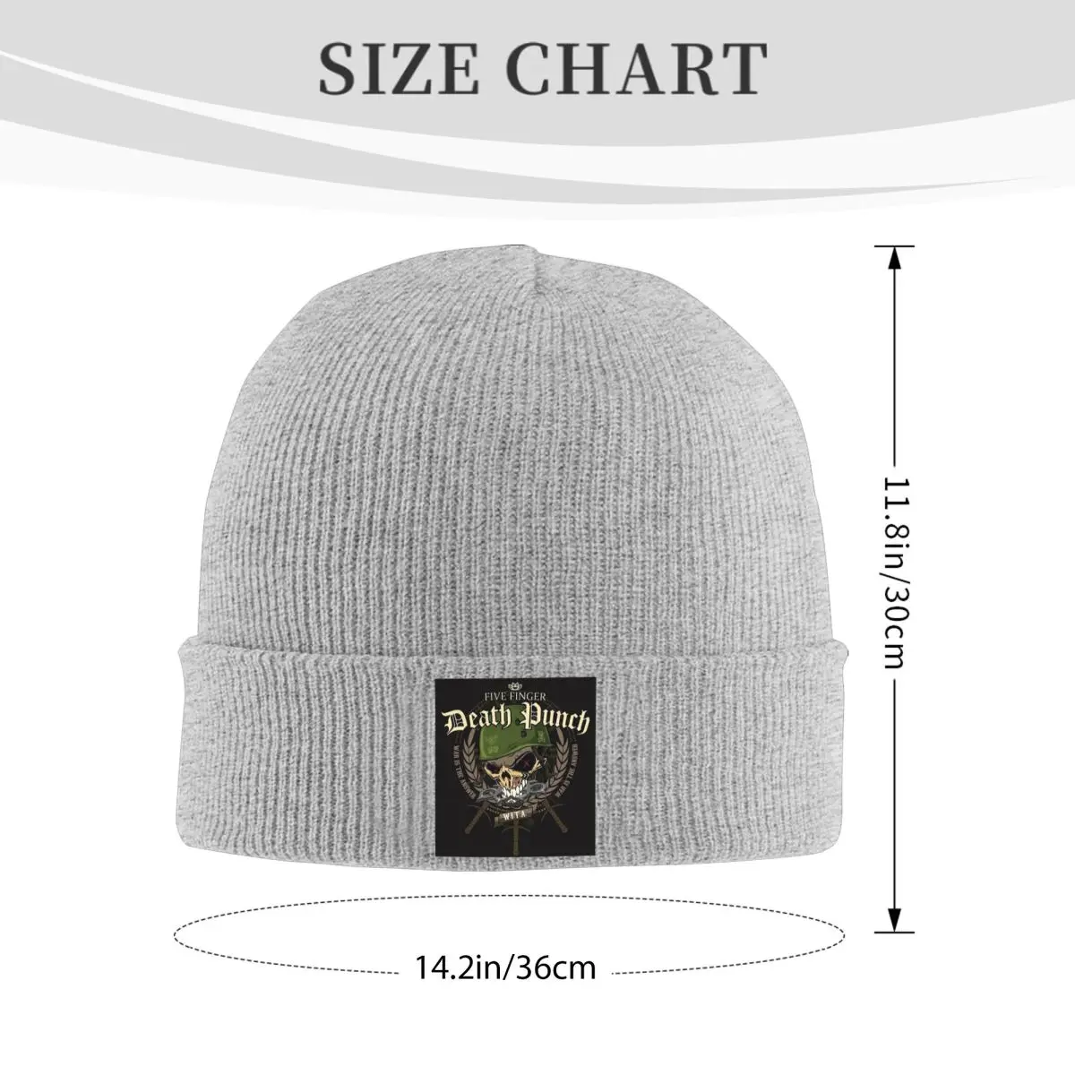 Five Finger Death Punch Warm Knitted Cap Winter Knit Bonnet Hat Skullies Beanies Hip Hop Caps for Unisex