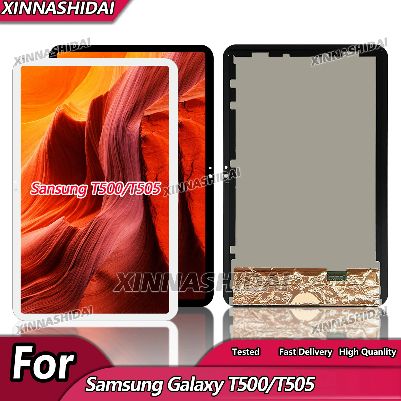 

Tested AAA+ Quality New For Samsung Galaxy T500 T505 T500 LCD Display Touch Sensor Glass Screen Digitizer Assembly Replacement