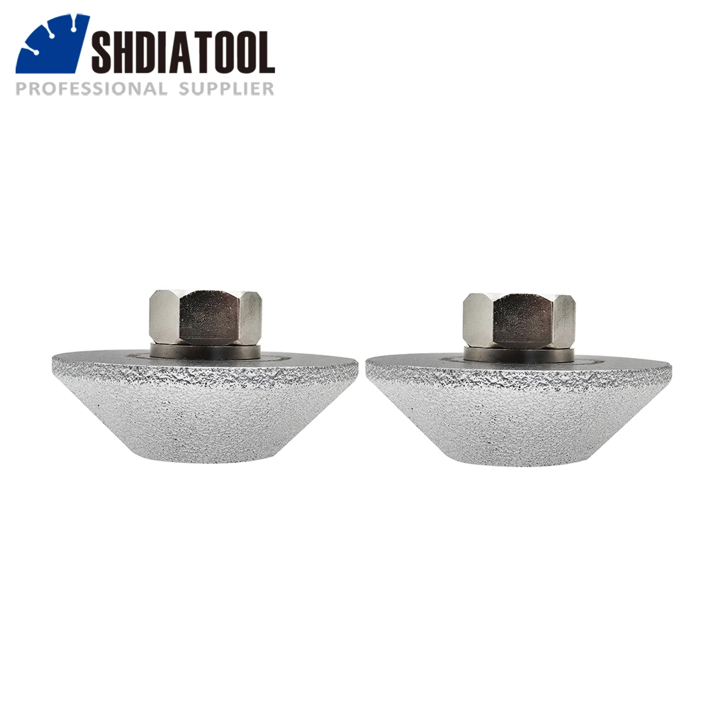 SHDIATOOL 2pcs Diamond Vacuum Brazed Profile Grinding Wheel  Carving Sanding Disc Abrasive Tile Concrete Marble Ceramic Stone