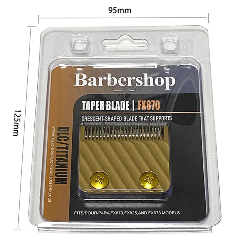 Lama a cuneo per Barberologia BabylissPRO Sostituzione per lame per clipper FX870/FXF880/FX810/FX825/FX673N Oro