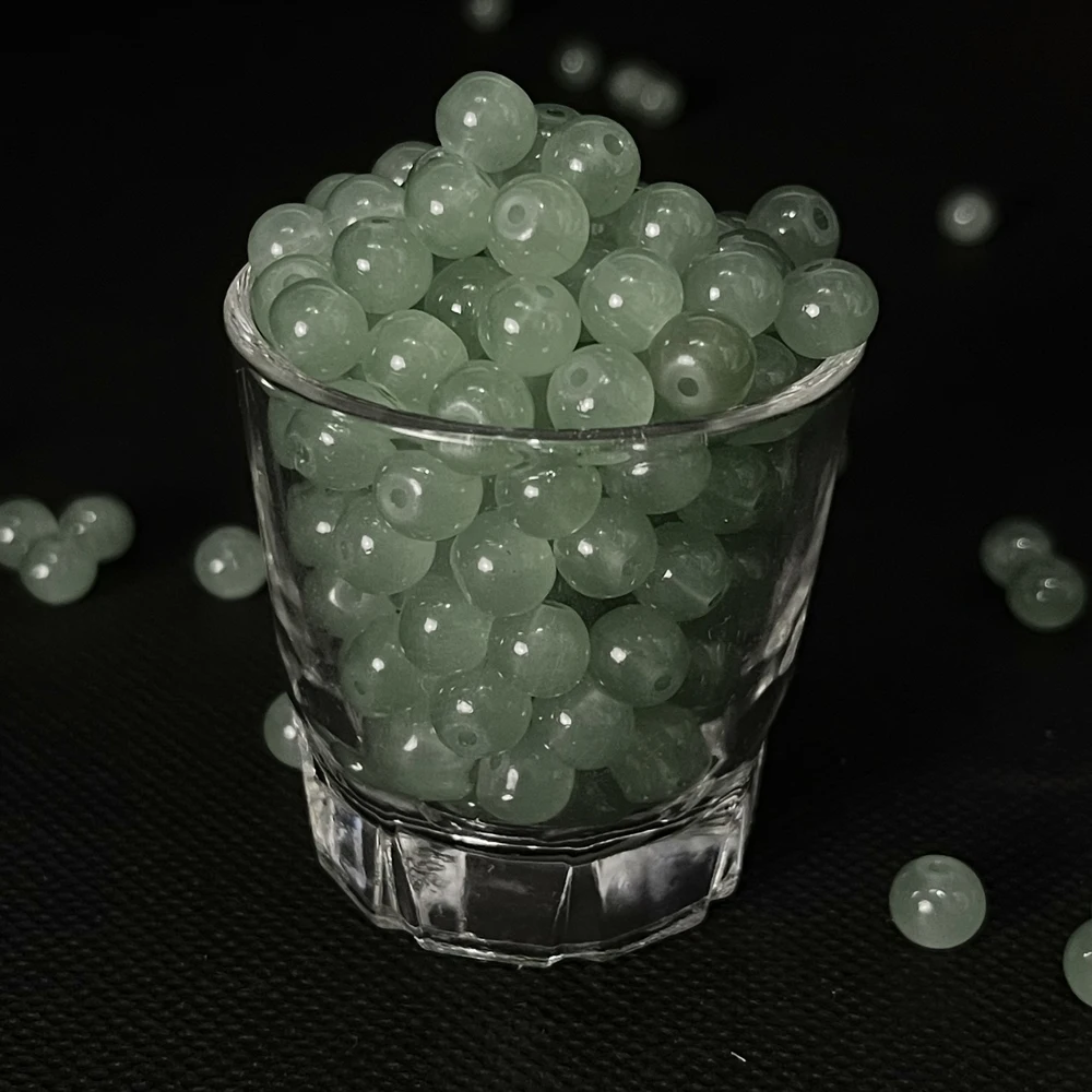 60pcs 8mm round Glass Beads Classic Simplicity Beautiful Loose Beads for DIY Bracelet Necklace Jewelry Handmade Accessories