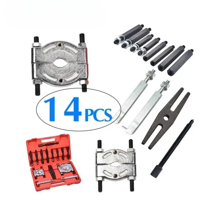 14 Pcs Car Bearing Splitter Gear Puller Fly Wheel Separator Set With BMC