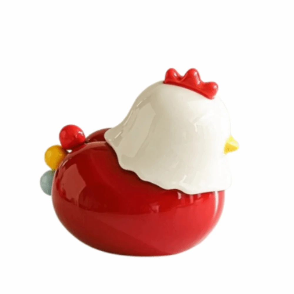 

Creative Chicken Toothpick Box Anti-scald Rustproof Dessert Salad Fork Comfortable Grip Reusable Chicken-shaped Fruit Fork Set
