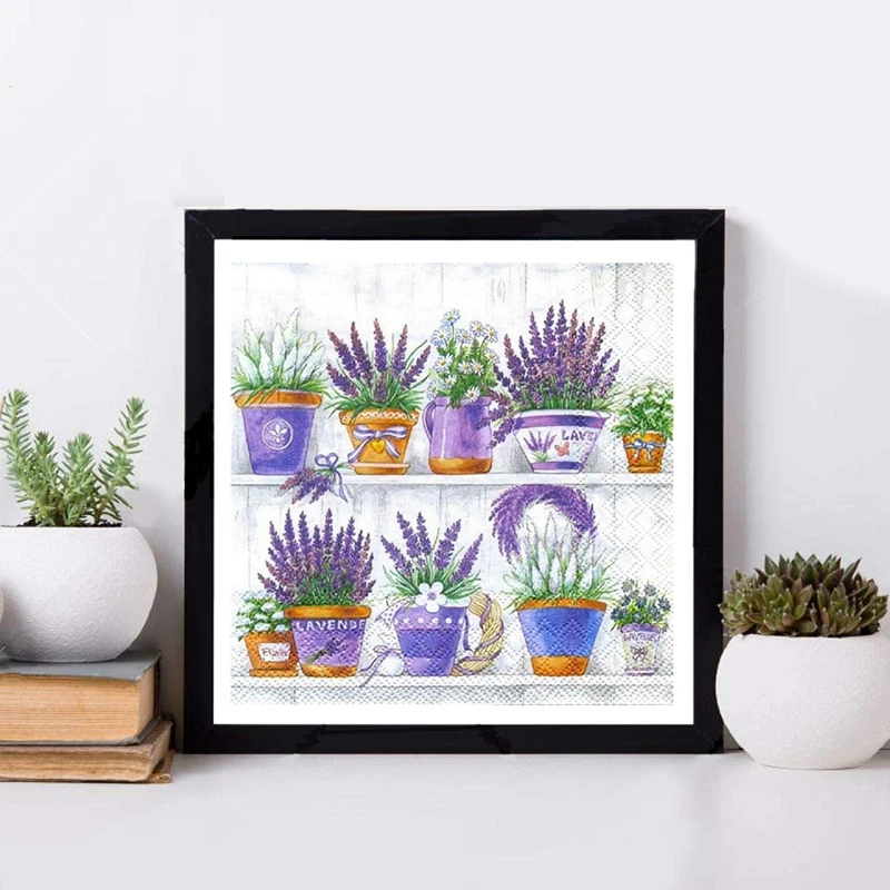 DIY Diamond Painting Kits For Adults Beginner Arts Potted Plants Full Drill Resin Cross Stitch Kits 40X40cm