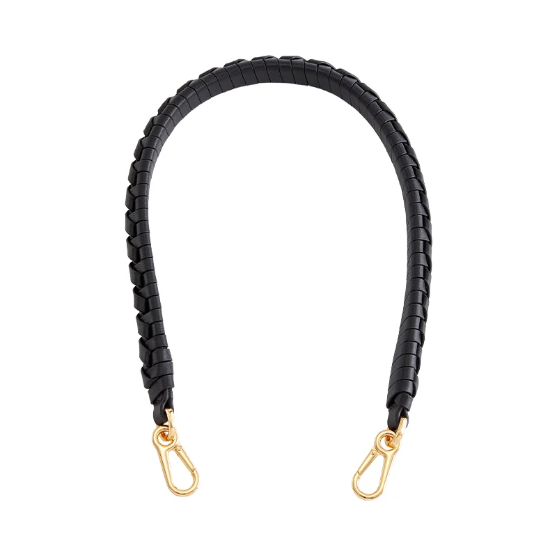 Black spiral woven shoulder strap for women bag durable fashion not easy to fade bag modification bag accessories