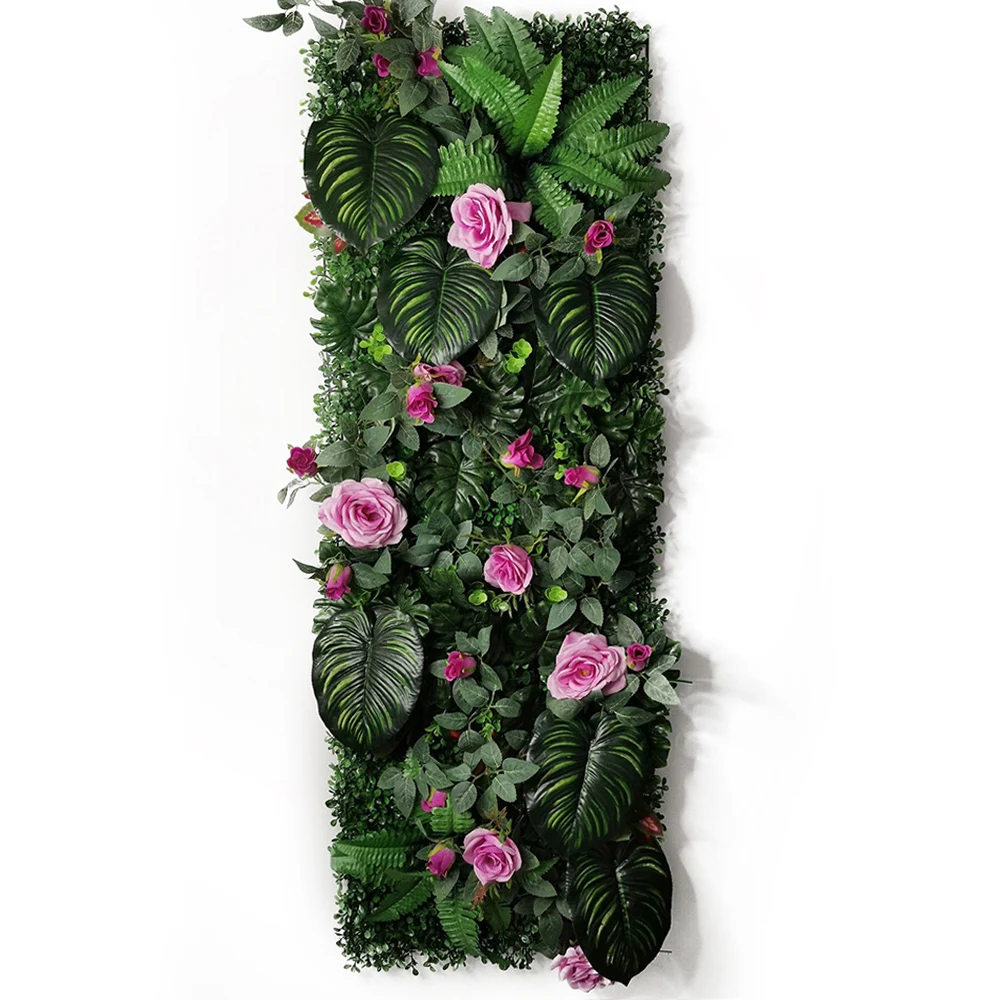 Imagem -06 - Parede Artificial da Planta para a Decoração Home Painel do Gramado do Eucalipto Rosa Tampa da Cerca 40*120cm