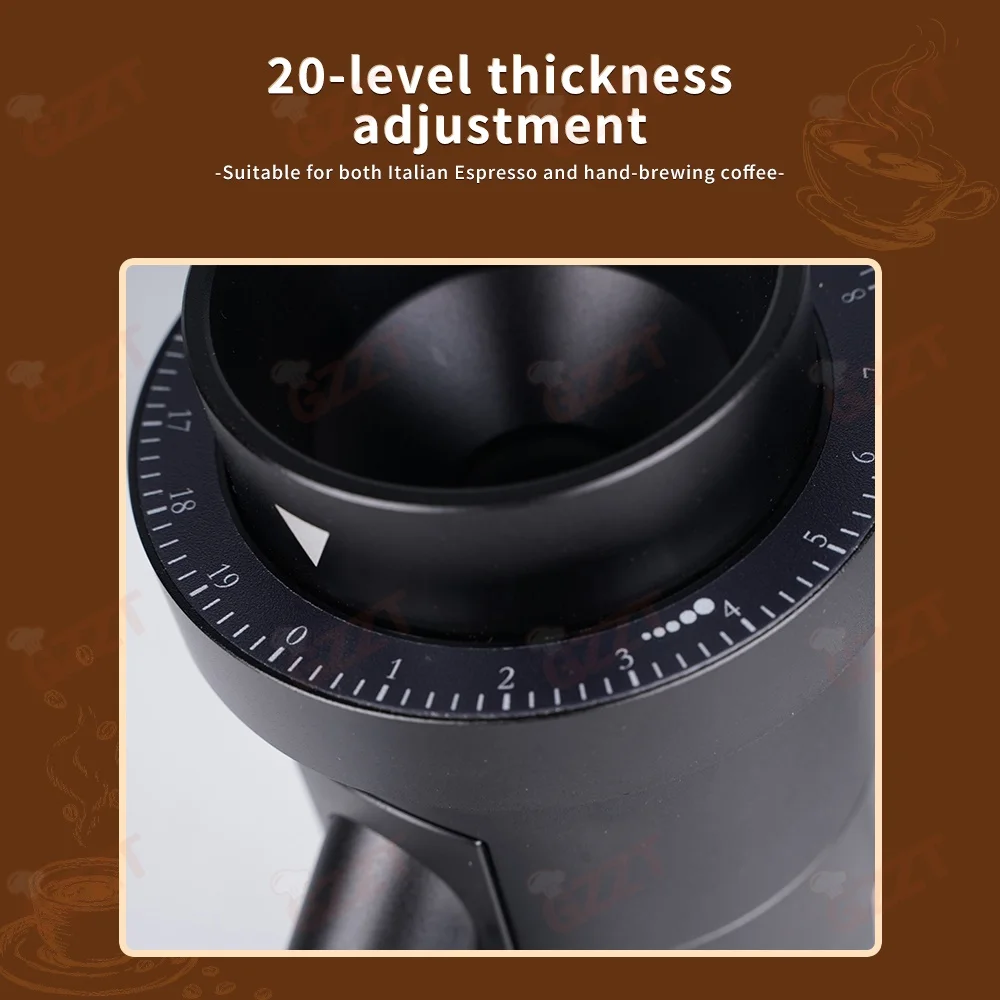 1. 5‑core 38mm Stainless Steel Conical Burr Coffee Grinder Zero Retention Espresso Mill With 40G Bean Hopper For Coffee Bean