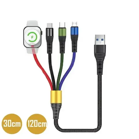 4 In 1 USB Type C Charging Cable for IPhone/Android Fast Watch Magnetic Wireless Charger for Apple Watch IWatch 1-9 Ultra SE