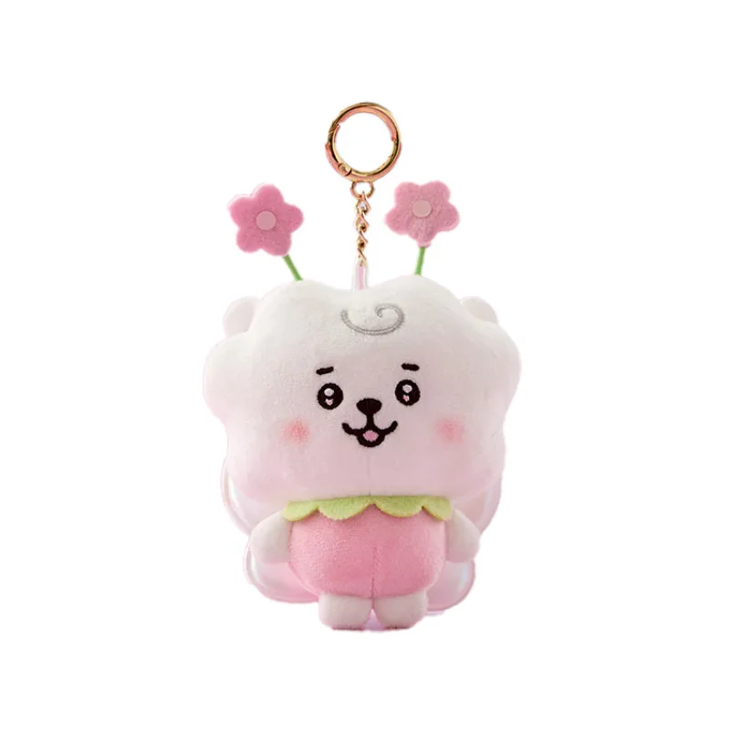 أنيمي الكرتون Bt21 Y2K النحل سلسلة ألعاب من نسيج مخملي لطيف نمط جديد هزلي كوكي Rj ظهره المفاتيح قلادة صديق هدية عيد #5