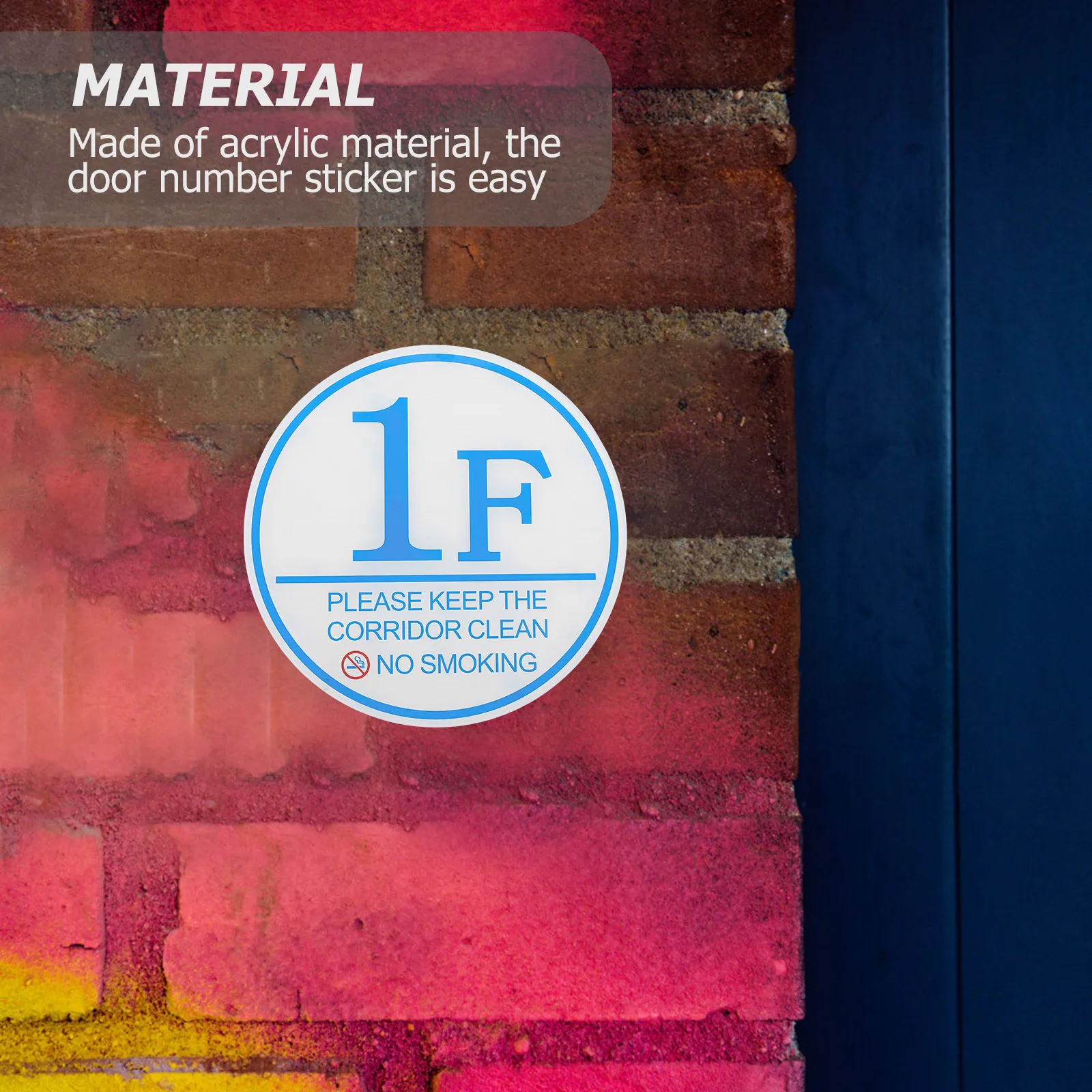 

Large Floor Storey Number Sticker Acrylic Home Door Sign For Apartment Office Hospital Restaurant Easy Stick Remove Durable