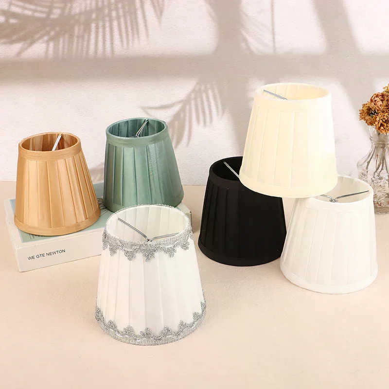 Diamete 12CM Modern Style Chandelier Fabric Lamp Shade Clip On Mini Wall Lamp Shade Hotel Bedroom Bedside Floor Lamp Shell Cover