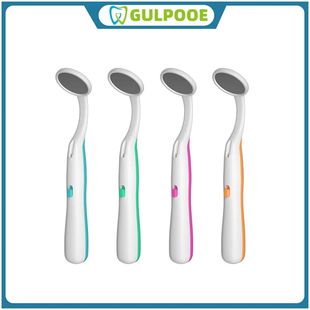 

GULPOOE 1 Pcs Dental LED Light Mouth Mirror Mouth Speculum Tooth Anti Fog Dental Mirror With Light Oral Dentist For Inside Tool