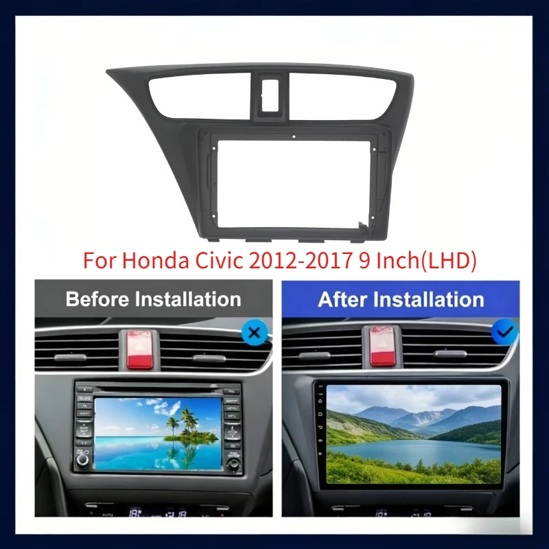 

For Honda Civic 2012-2017 9 Inch(LHD) Car Frame Fascia Android Dash Fitting Panel Frame Kit