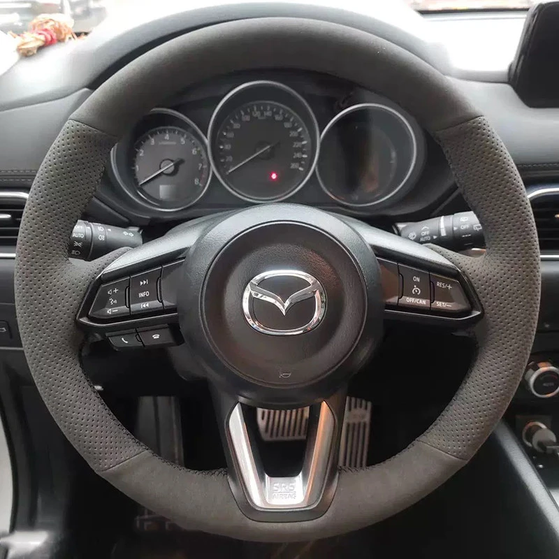 

Customization Car Steering Wheel Cover Braid Suede for Mazda 3 Axela 2017-2021 CX5 CX-5 CX4 CX-4 Atenza Mazda 6 MX-5 MX5 CX-8