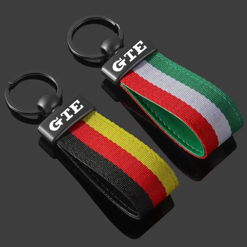 النايلون حزام كيرينغ قلادة سلسلة مفاتيح السيارة حامل لفولكس واجن GTE شعار بولو طوارق شاران بيتل المفاتيح الملحقات