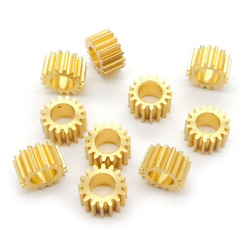 165a 0.5メートル銅ギア16の歯4.97ミリメートル穴(5ミリメートルタイト)モーターギアボックスメタルギアおもちゃアクセサリー10ピース/ロット