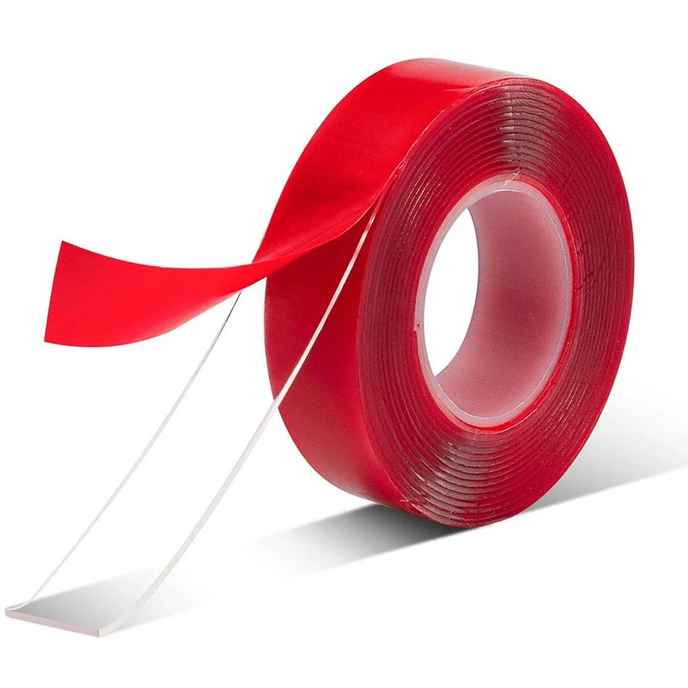 10M Acrylic Double Sided Adhesive Tape Transparent Waterproof Strong Mounting Tape Strip No Trace 5MM-30MM Width for Wall Decor