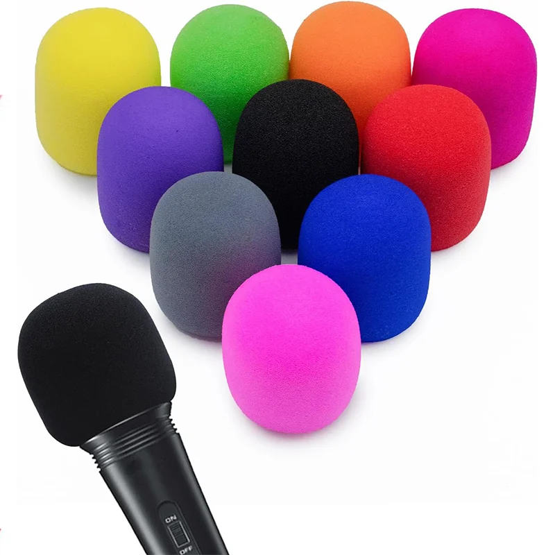 Capa de Espuma para Microfone, Protetor de Vento Profissional para Estúdio, Grelha Protetora, Capa de Microfone de Espuma Macia