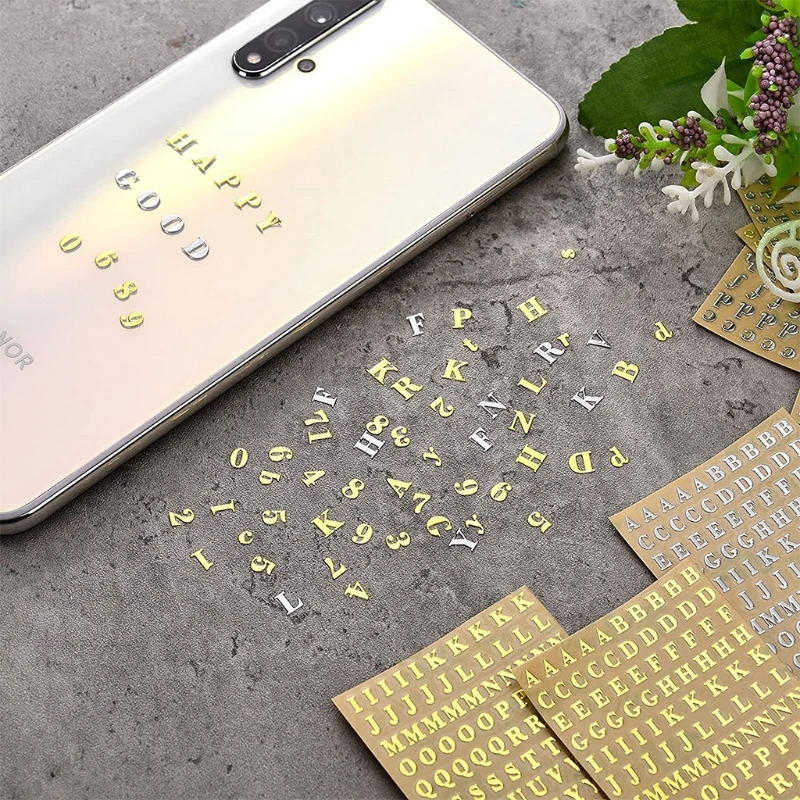 1 tờ 4mm 9mm Bảng Chữ Cái Số Miếng Dán Chữ Trang Trí DIY Album Tay Sách Nhật Ký Sổ Lưu Tặng Miếng Dán Trang Trí nguồn cung cấp