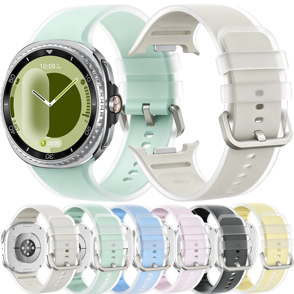 Jelly Transparent Silicone Strap For Samsung Galaxy Watch 9 8 Breathable Bracelet Band Galaxy Watch 8 Classic 46mm Official Belt