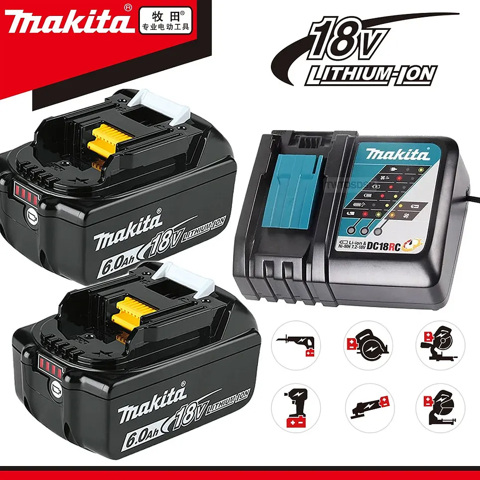 

Аккумулятор BL1850 для makita, аккумуляторная батарея 18 в, 6 Ач, для беспроводных шлифовальных машин Makita bl1830, bl1860, bl1850B