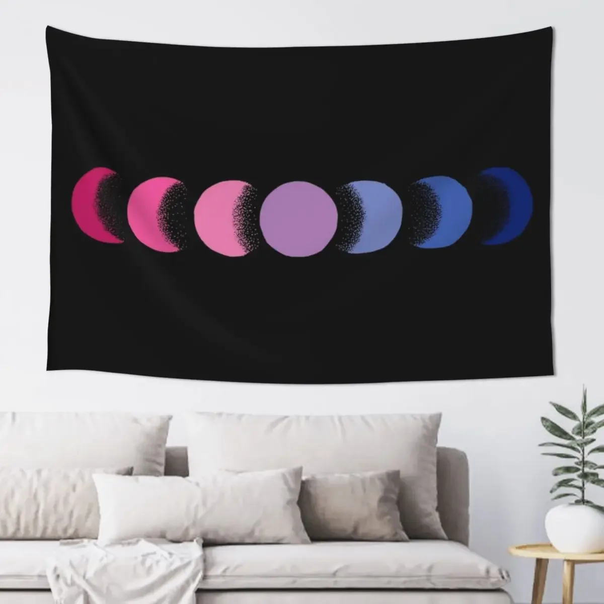 

bisexual moon phases Tapestry Decorations For Room Wall Hanging Wall Room Decorations Aesthetic Bathroom Decor Tapestry