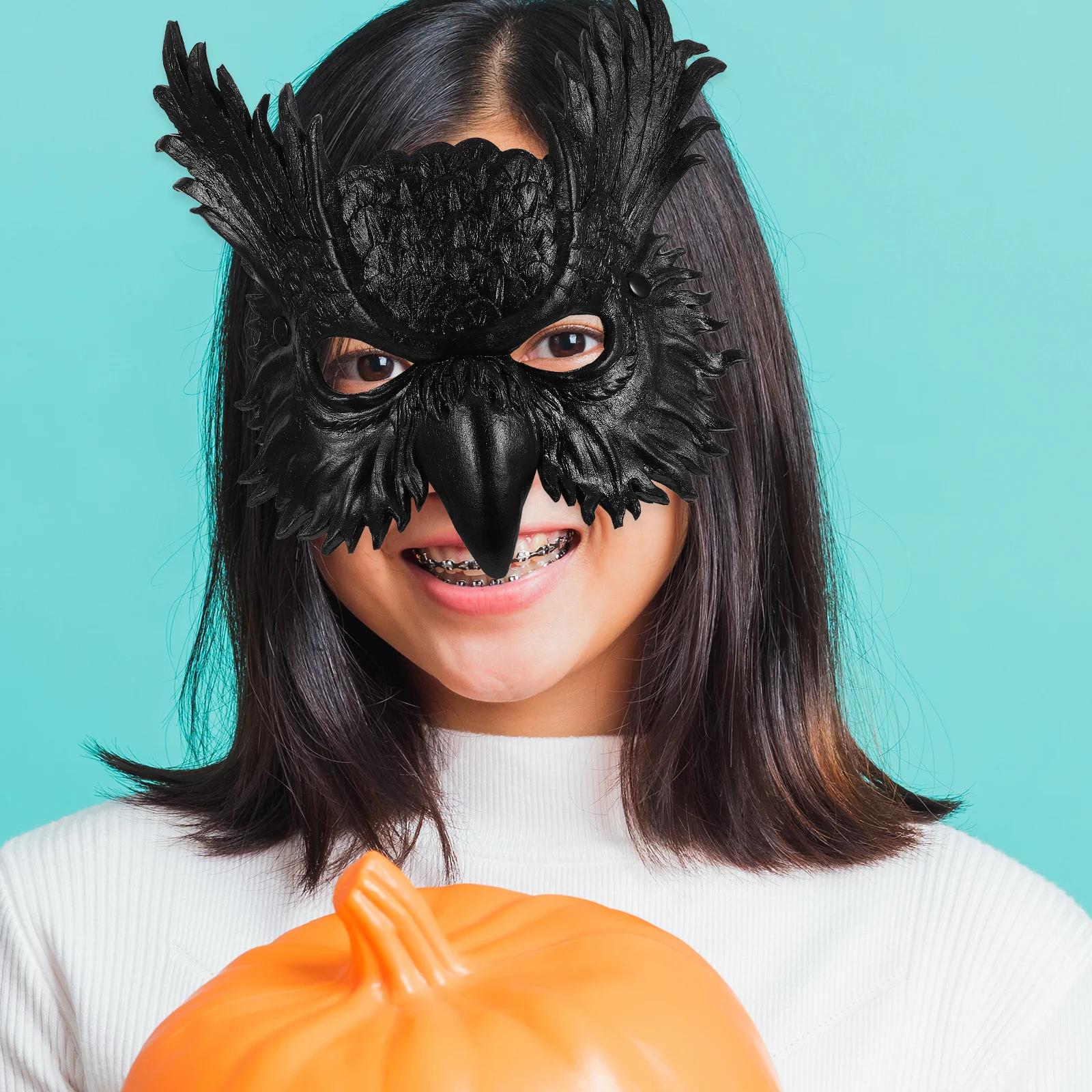 

Owl Mask Adjustable Elastic Band Halloween Carnival Masquerade Ball Cosplay Face Cover Accessory Role Play