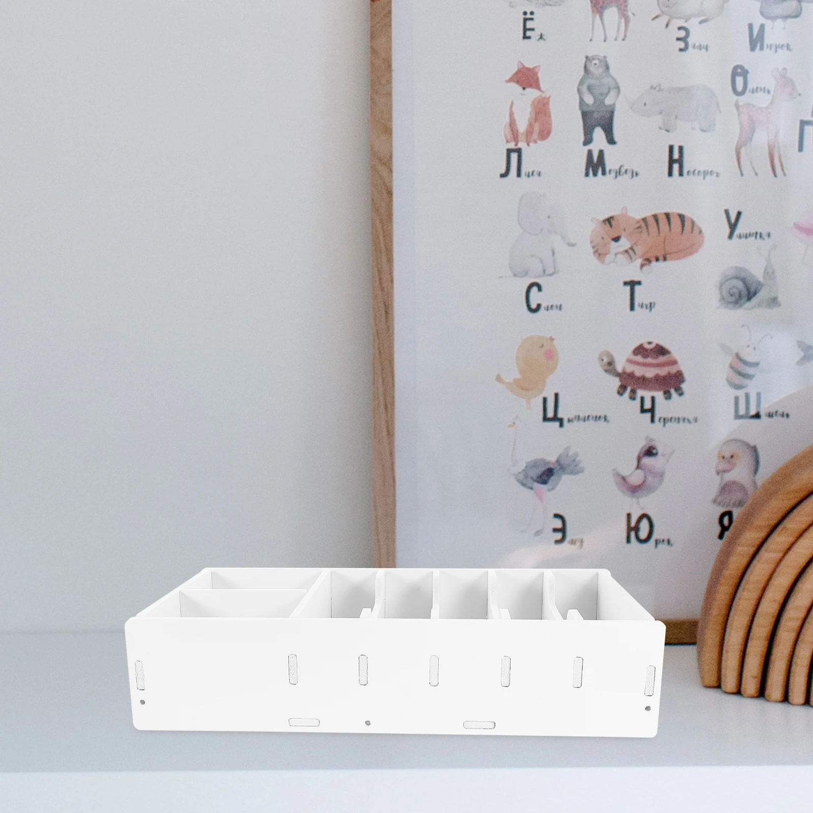 Large 7 Compartments Coin ganizer Box for Bills Receipts Coins Storage Material Desktop File ganizer Money Storage Box