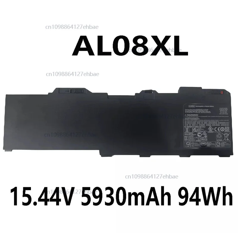 

AL08XL 15,44 В, 94 Втч, 5930 мАч, аккумулятор для ноутбука HP ZBook Fury 15 Fury 17 G7 G8 AL08094XL HSTNN-IB9NFast