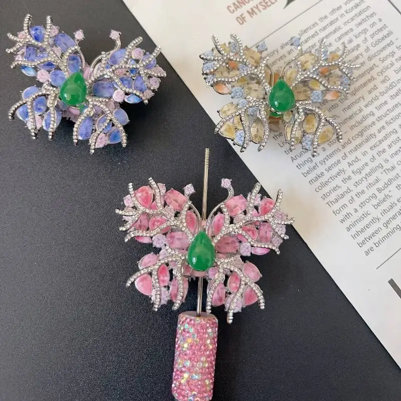 Fancy Beads Butterfly Diamond Ball Heavy Industry Bead String Bead Pen DIY Mobile Phone Chain Bag Trailer Hanging Accessories