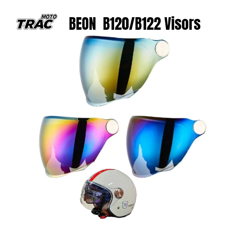 BEON Helmet Visrors B120/B122 B-120 Motorcycle Half Helmet Visor Windproof Shelter Helmets Glasses Goggles Helmet Accessories