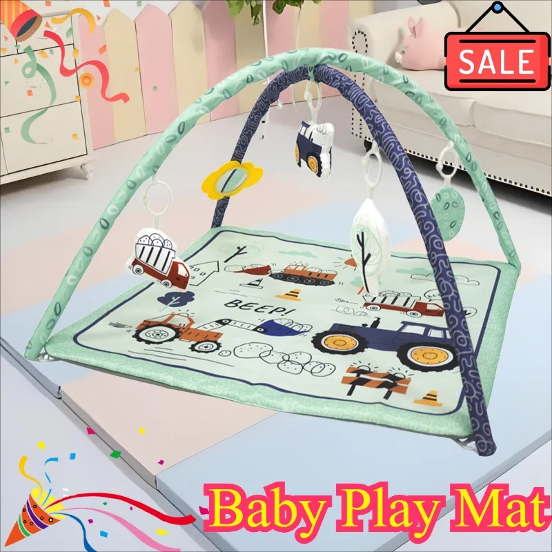 

Cartoon Printed Baby Toys Floor Mat Climb Sports Training Soft Mat with Removable Pendant Toddler Montessori Education Toys