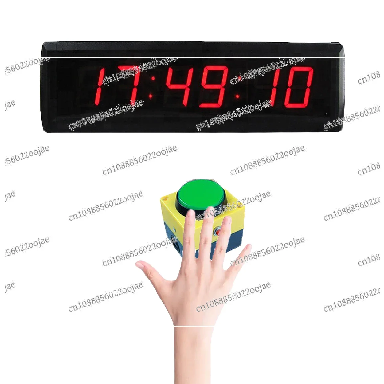 Digital Chronograph Button Clock with LED Display,Timer 220 with Push Button for Precision, 1.8 in