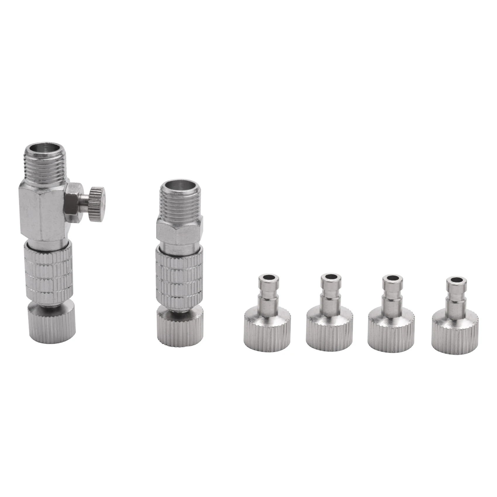 ABRW-8 Pezzi Set di adattatori per aerografo Kit adattatore per disconnessione accoppiamento rapido per aerografo per compressore d'aria e tubo per aerografo