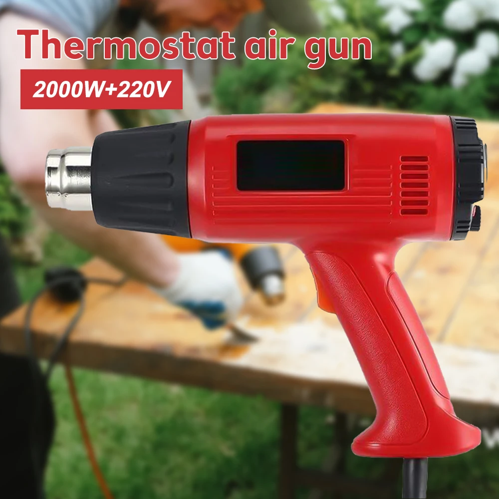 Digtal LCD Display Heat Gun Industrial Electric Hot Air Gun Shrink Air Dryer For Soldering Iron