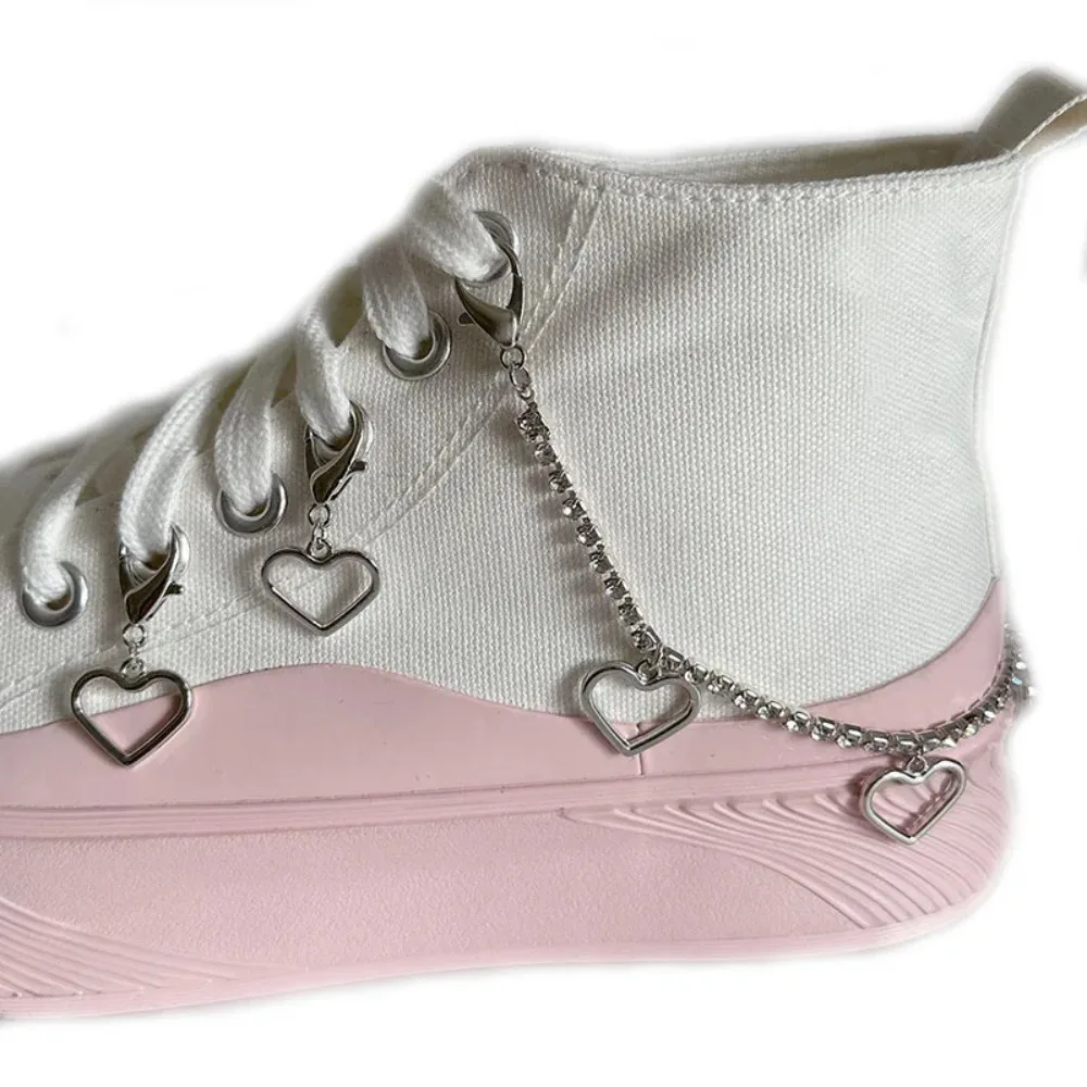 

Fashion Metal Shoes Chain Men Women Casual Shoe accessories Side Detachable Shoe Decoration DIY Hip hop punk Shoes Charms