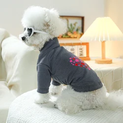 1PC Pet Clothing Dog Love Full Cat Pullover Spring and Autumn Bottom Shirt Suitable for Small and Medium sized Dogs