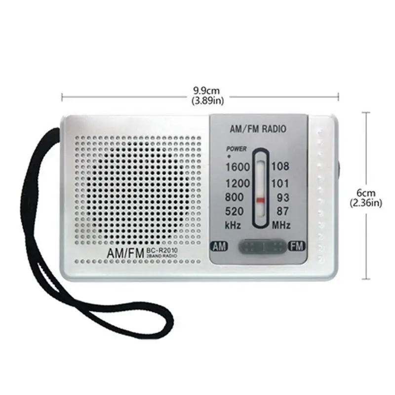 Портативное радио, уличное радио, маленький AM FM аудиоприемник для пеших прогулок, кемпинга, парка, рыбалки, путешествий, пешего туризма, аккумулятора